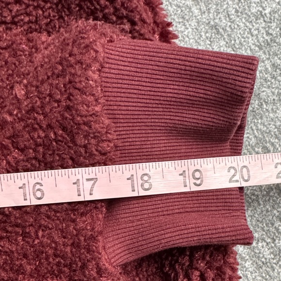 Lululemon Warm Restore Oh So Sherpa Pullover 1/2 Zip Up Burgundy Women’s 10 - Picture 14 of 14